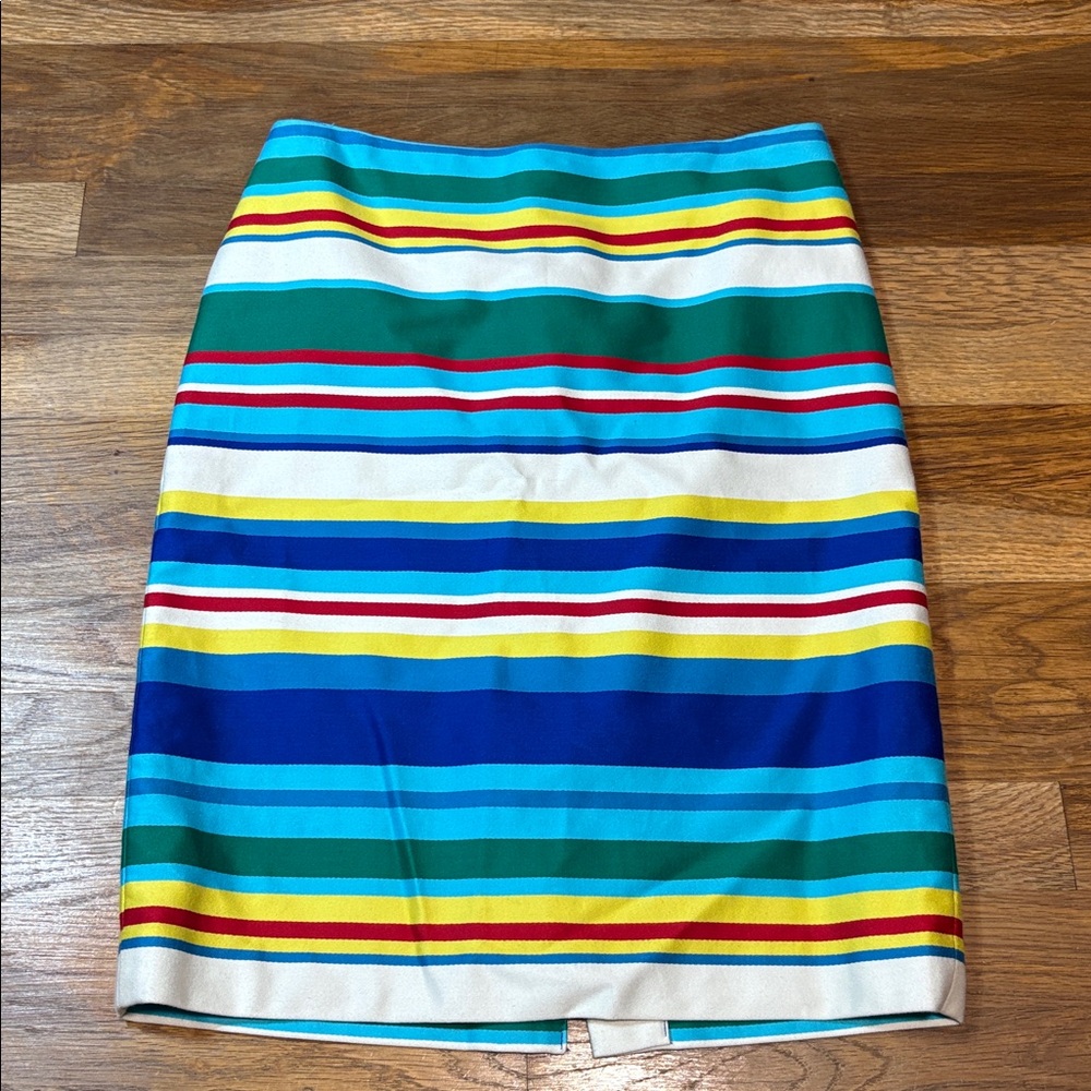 TALBOTS petites color block striped pencil skirt